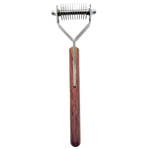 Mars Coat King Original Stainless Steel Pet Stripper with Wooden Handle
