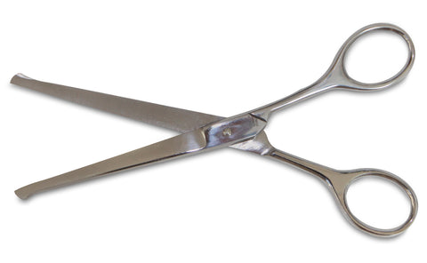 Mars Professional Stainless Steel Curved Ball-Tip Hair Scissors, Microserrated, 6.5" Length